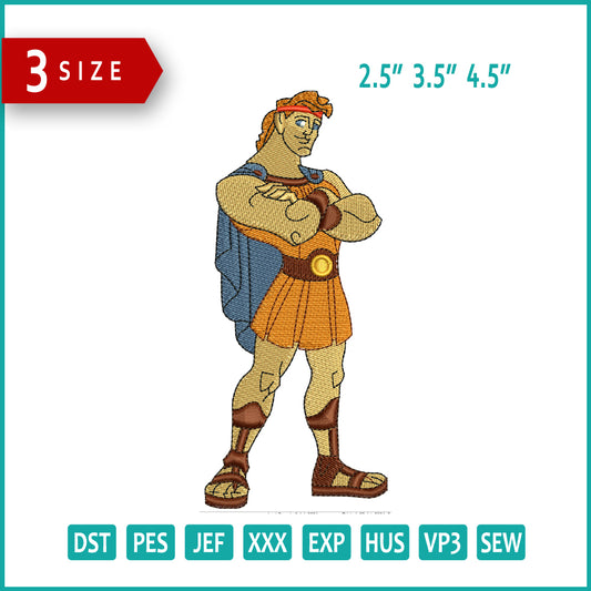 Hercules Embroidery Design Files - 3 Size's