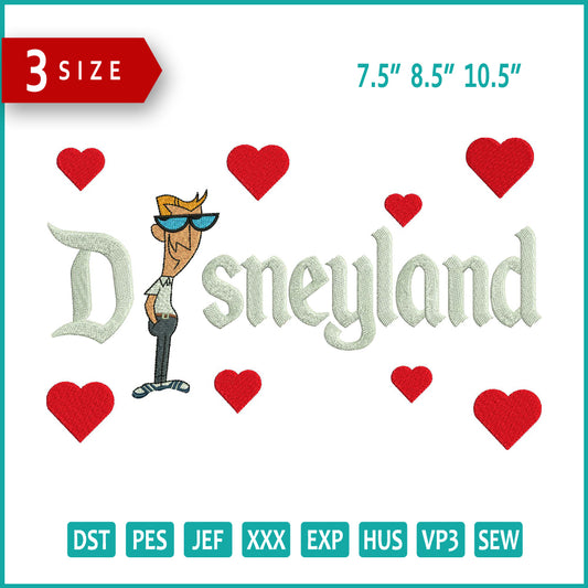 Dexter Dad Disneyland Embroidery Design Files - 3 Size's