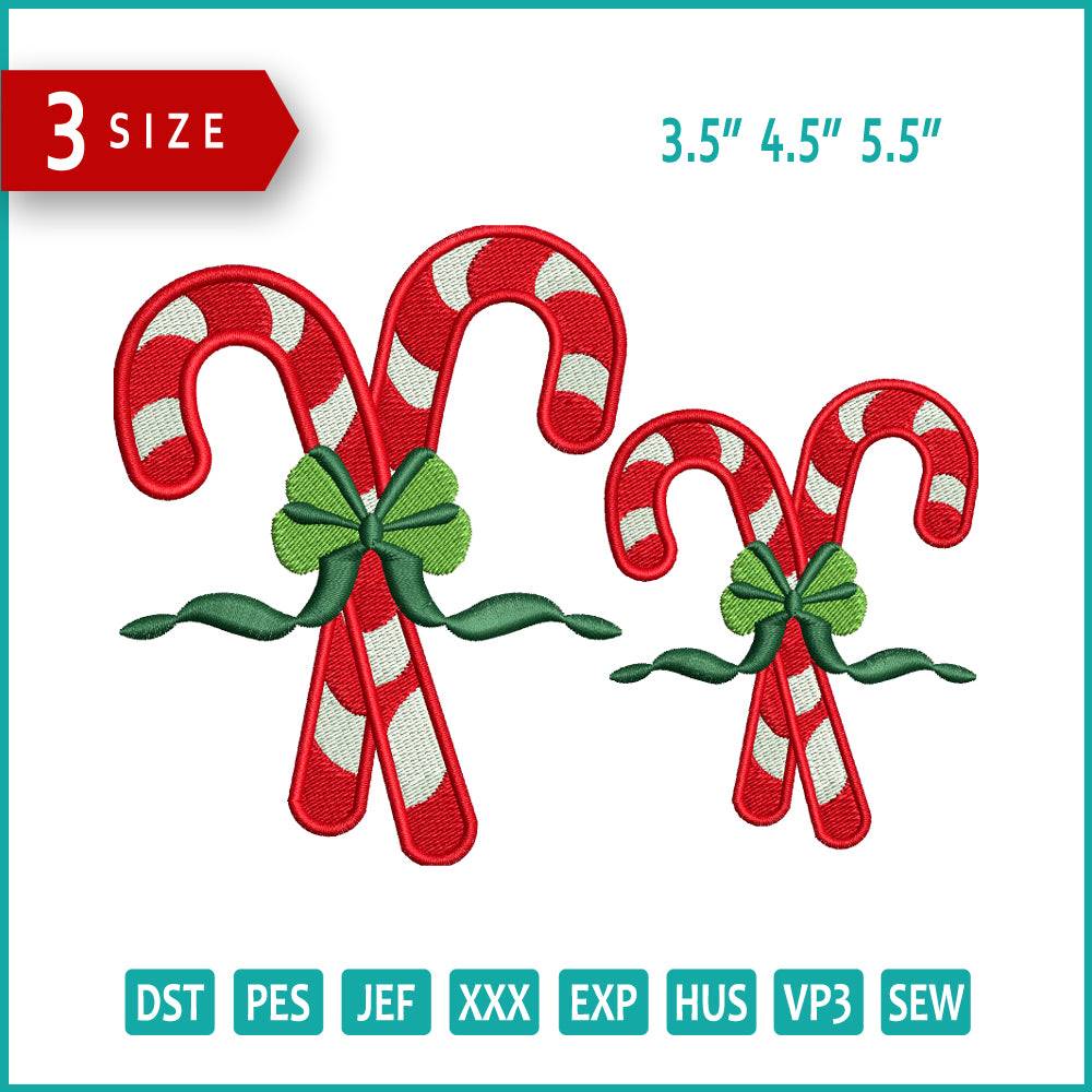 Christmas Candy Embroidery Design Files - 3 Size's