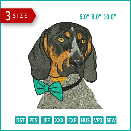 Dog v4 Embroidery Design Files - 3 Size's