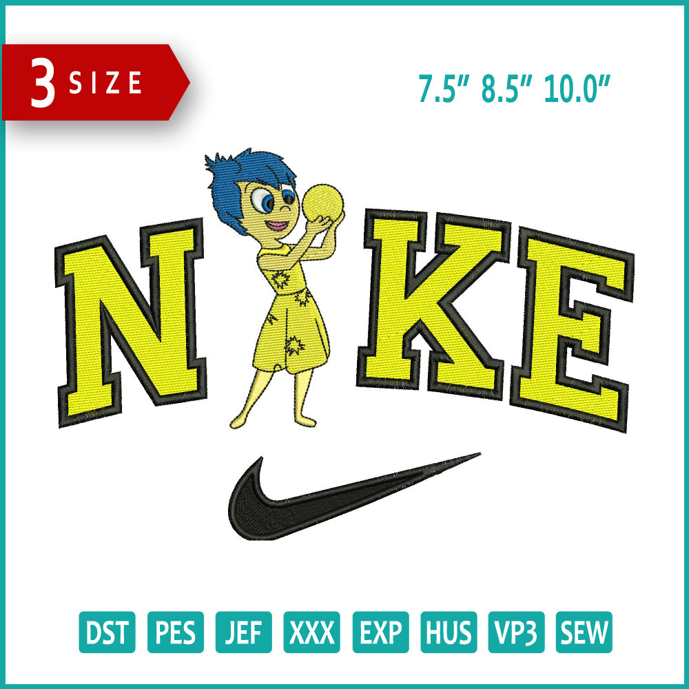 Nike Joy Embroidery Design Files - 3 Size's