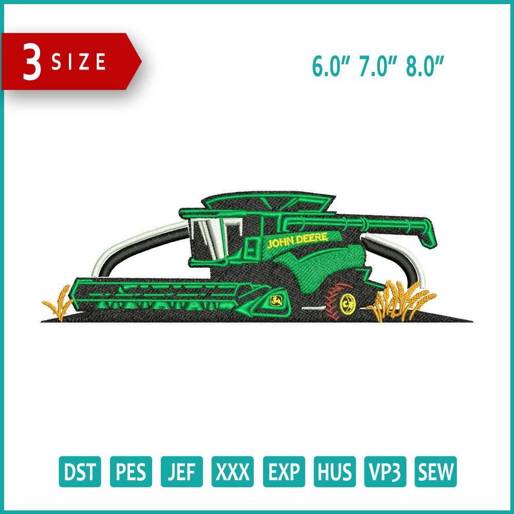 Cleaner Tractor Embroidery Design Files - 3 Size's