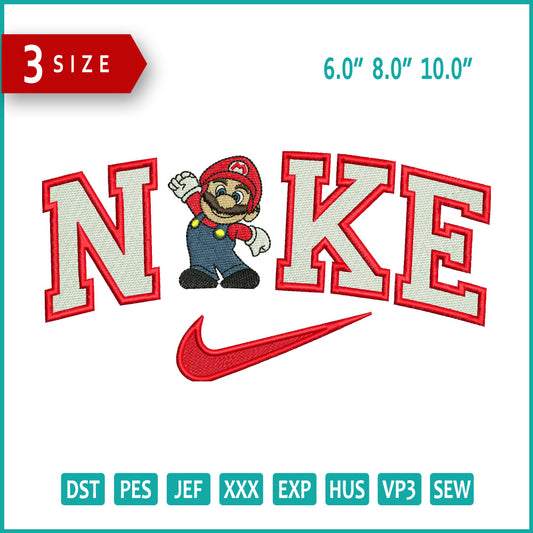 Super Mario Embroidery Design Files - 3 Size's