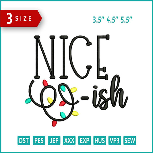 Nice Wish Embroidery Design Files - 3 Size's