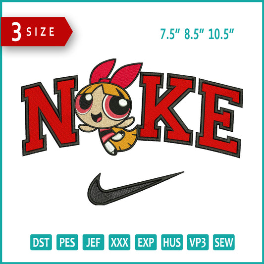 Nike Blossom Embroidery Design Files - 3 Sizes