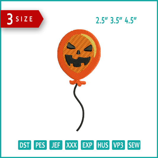 Archivos de bordado de globos de Halloween - 3 tamaños
