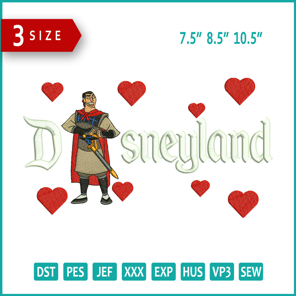 Li Shang Disneyland Embroidery Design Files - 3 Size's