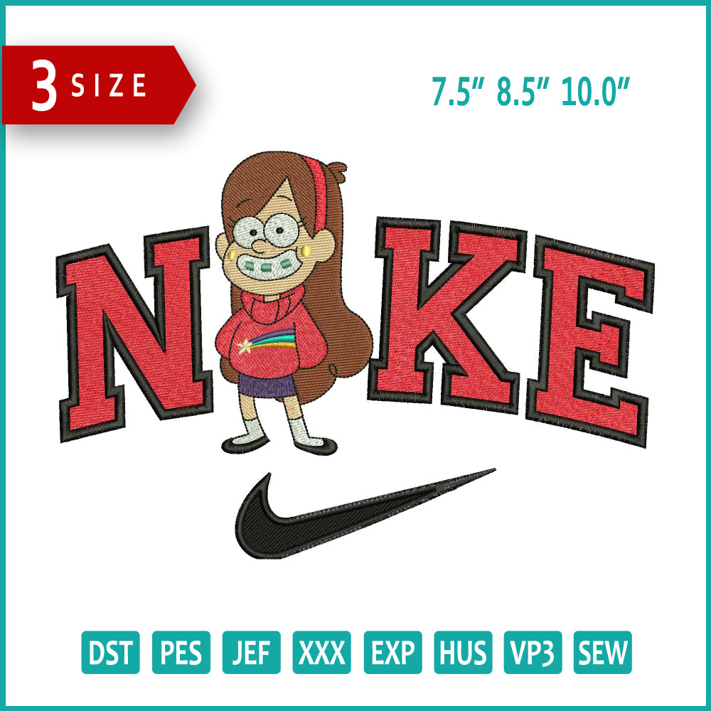 Nike Mabel Pines Embroidery Design Files - 3 Size's