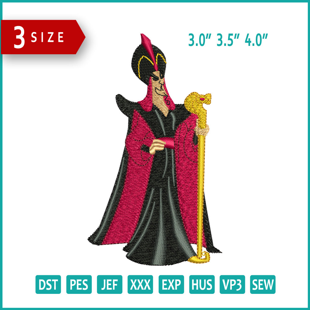 Jafar Embroidery Design Files - 3 Size's