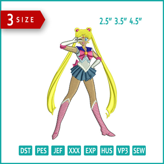 Sailor Moon Embroidery Design Files - 3 Size's