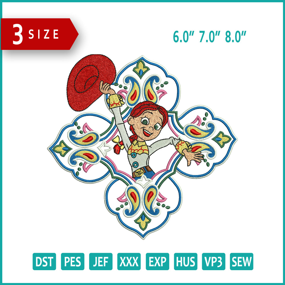 Jessie The Toy Story Embroidery Design Files - 3 Size's