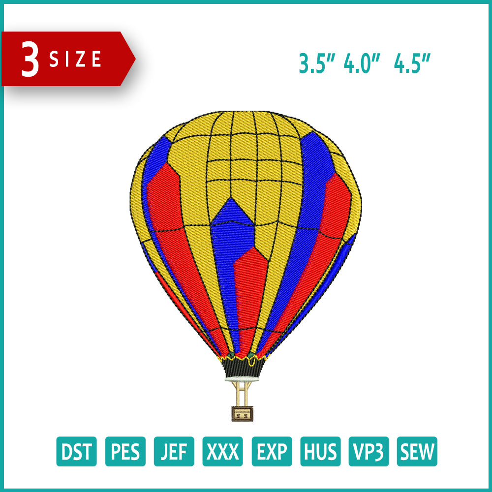 Hot Air Balloons Embroidery Design Files 3 Size s Online  