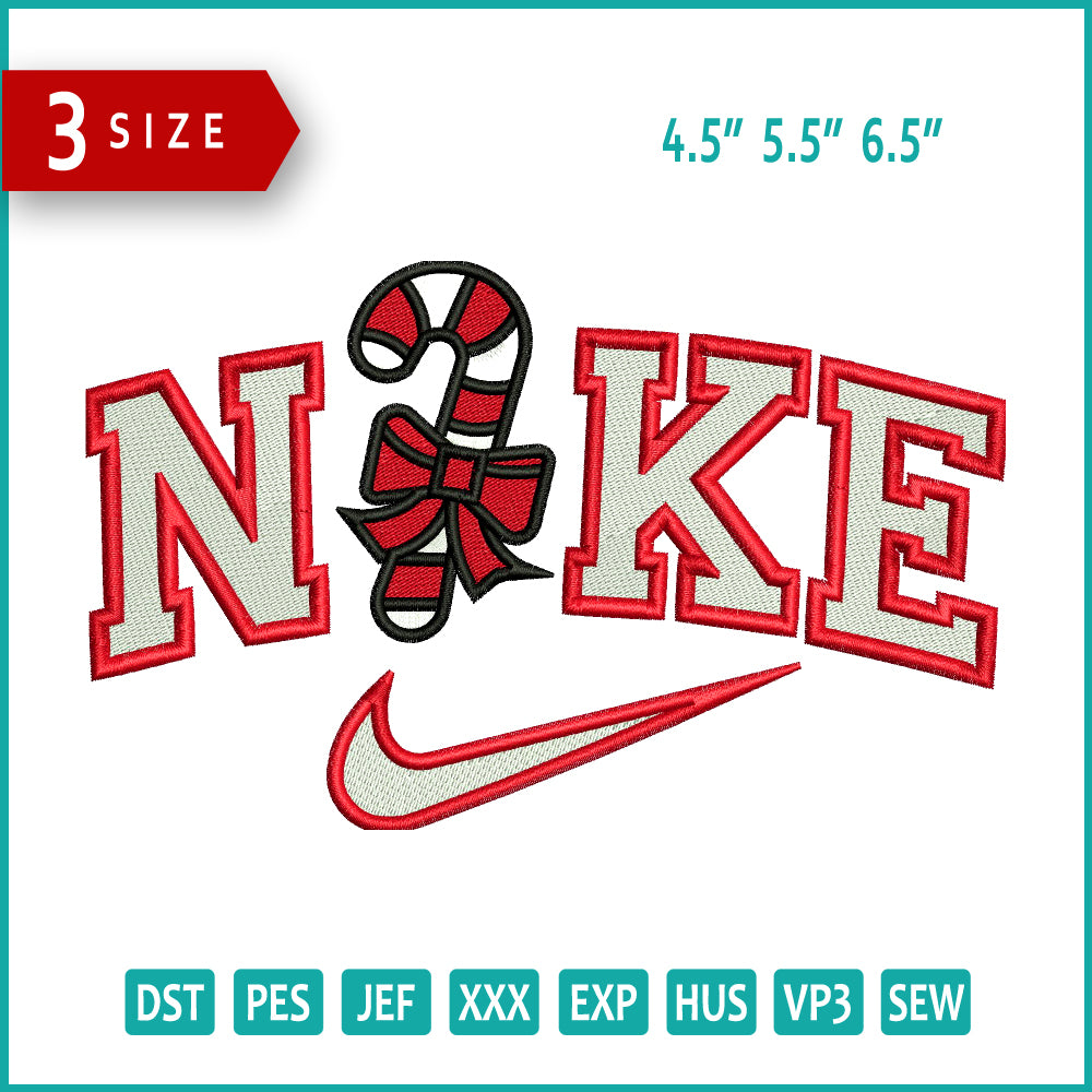 Nike Embroidery Candy Embroidery Design Files - 3 Size's