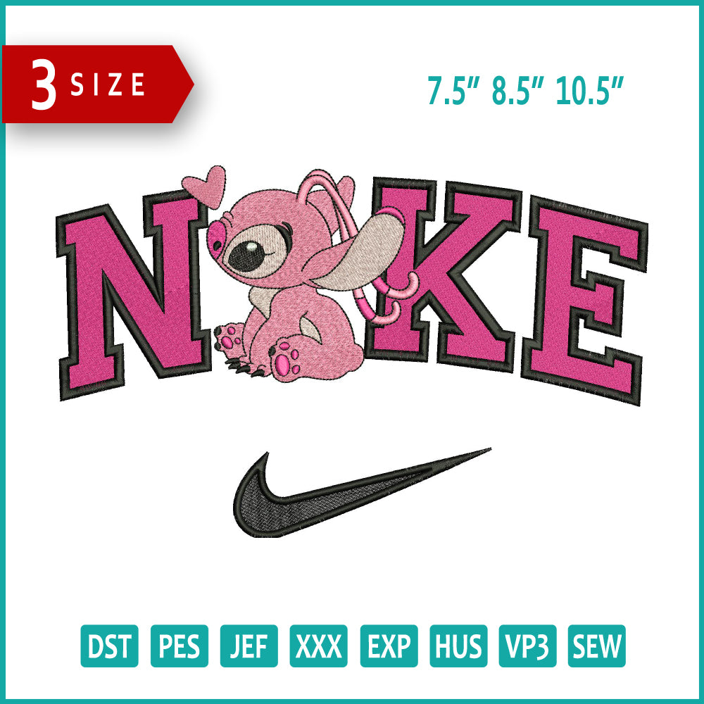 Nike Angel Embroidery Design Files - 3 Size's