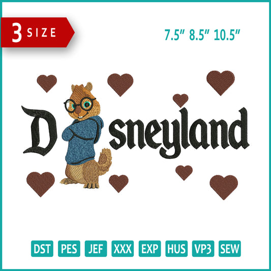 Simon Disneyland Embroidery Design Files - 3 Size's