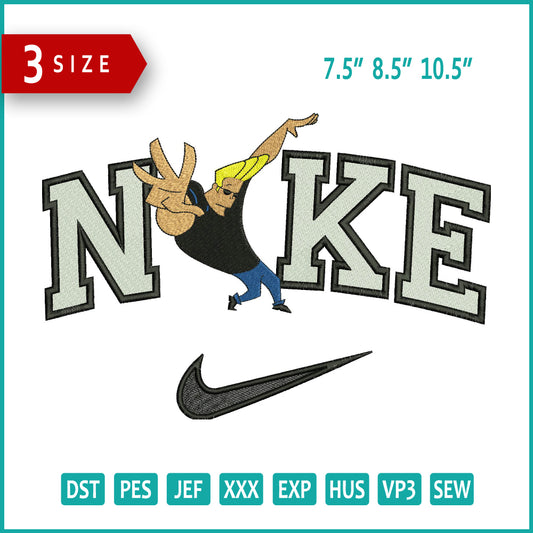 Nike Johnny Bravo v1 Embroidery Design Files - 3 Sizes