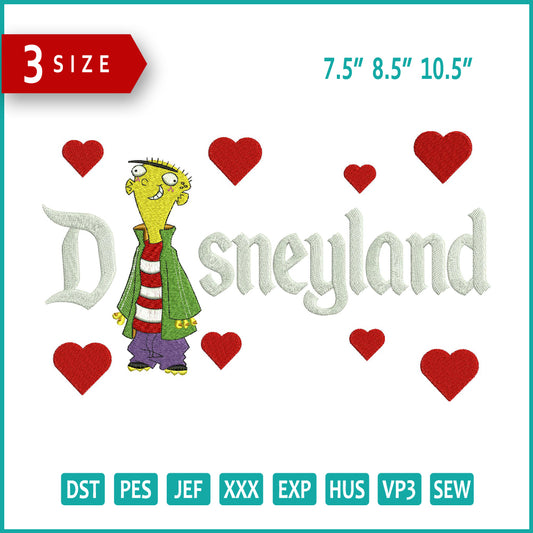 Ed Disneyland  Embroidery Design Files - 3 Size's