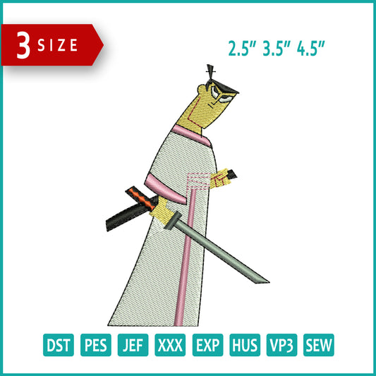 Samurai Jack Embroidery Design Files - 3 Size's