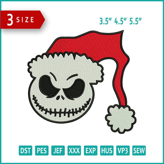 Jack Santa Embroidery Design Files - 3 Size's