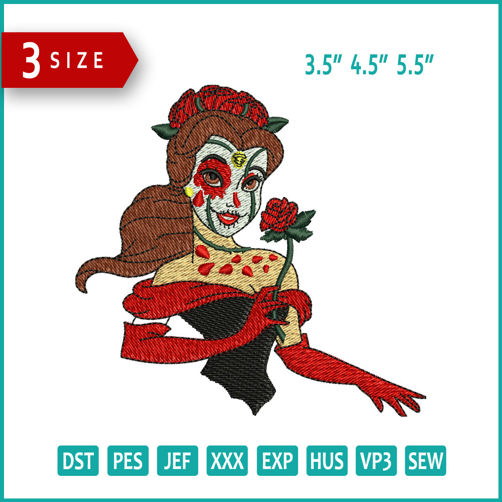 Halloween Girl Embroidery Files - 3 Size's