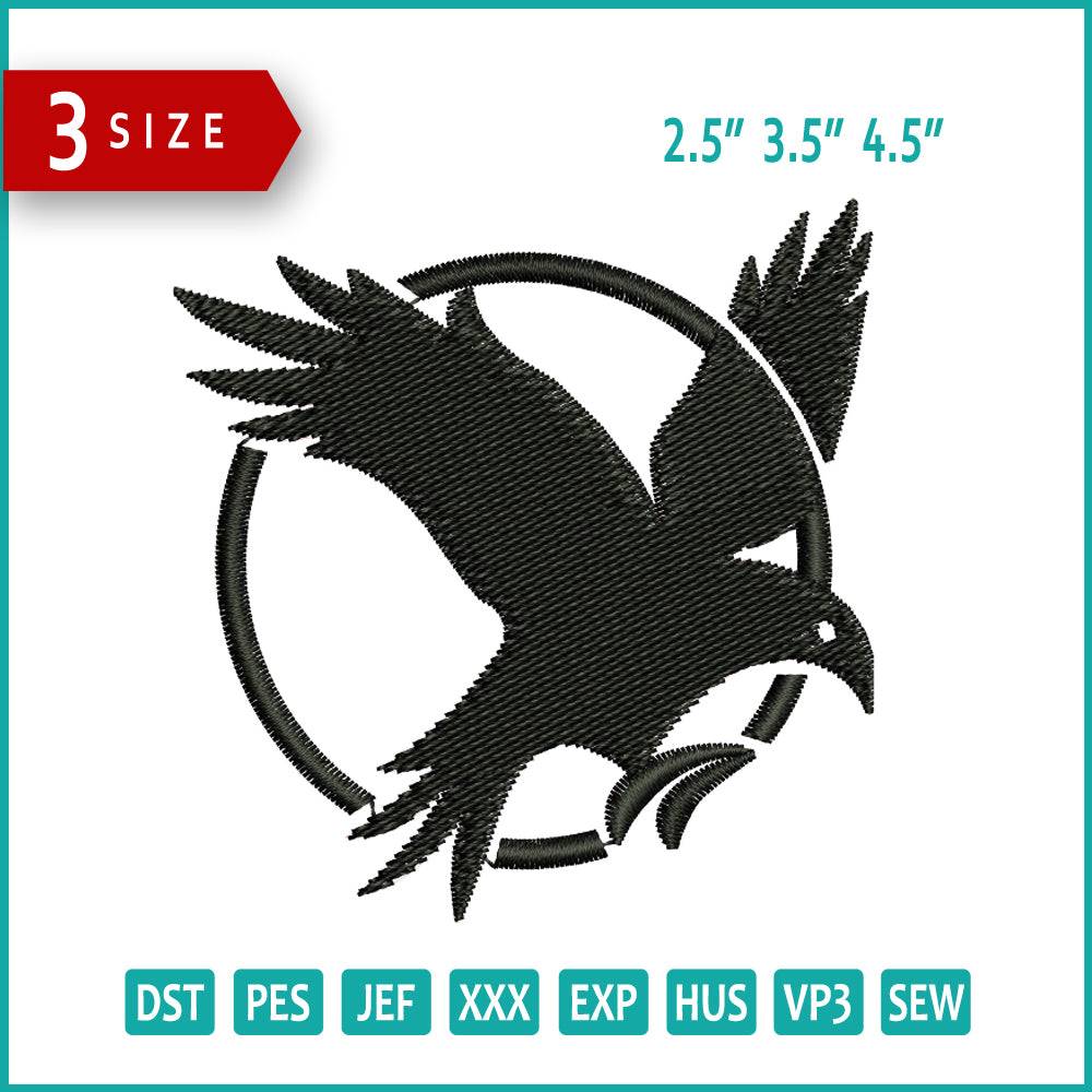 Eagle Embroidery Design Files - 3 Size's