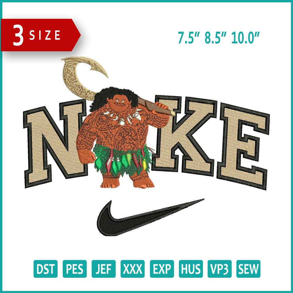 Nike Maui Embroidery Design Files - 3 Size's