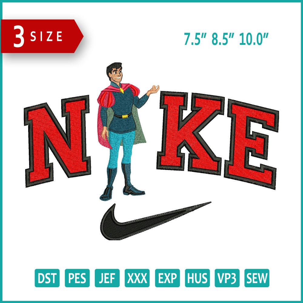 Nike Prince Phillip Embroidery Design Files - 3 Size's