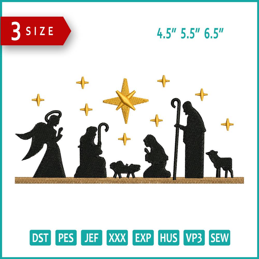 Christmas Angels Embroidery Design Files - 3 Size's