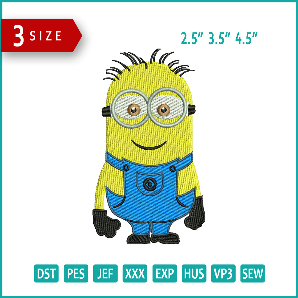 Minions Embroidery Design Files - 3 Size's