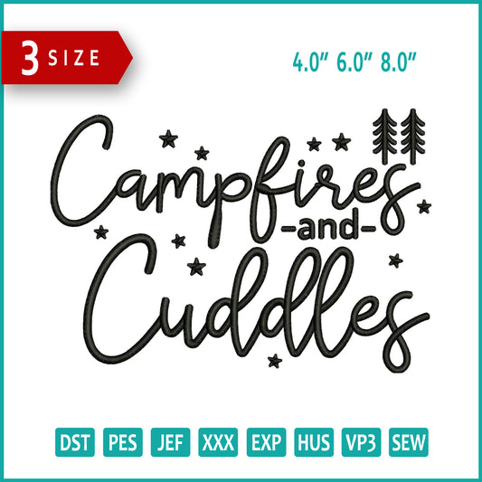 Cuddle Embroidery Design Files - 3 Size's