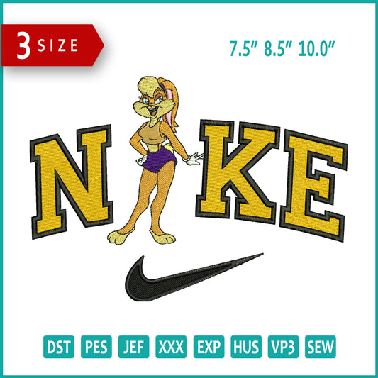 Nike Lola Bunny Embroidery Design Files - 3 Size's