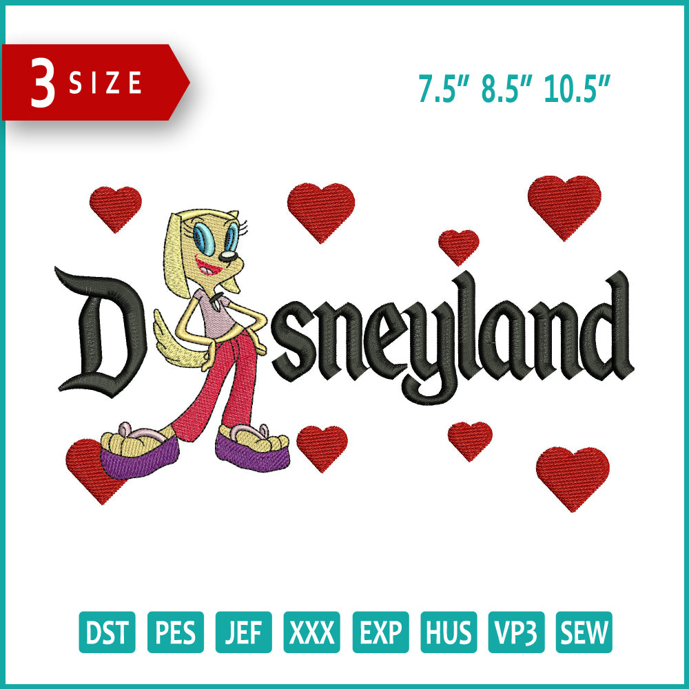 Brandy Harrington Disneyland Embroidery Design Files - 3 Sizes