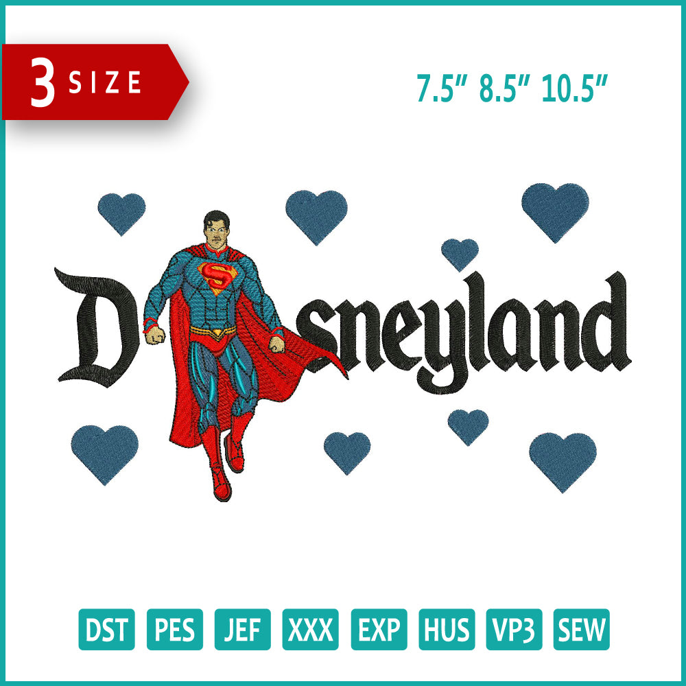 Spiderman Disneyland Embroidery Design Files - 3 Size's