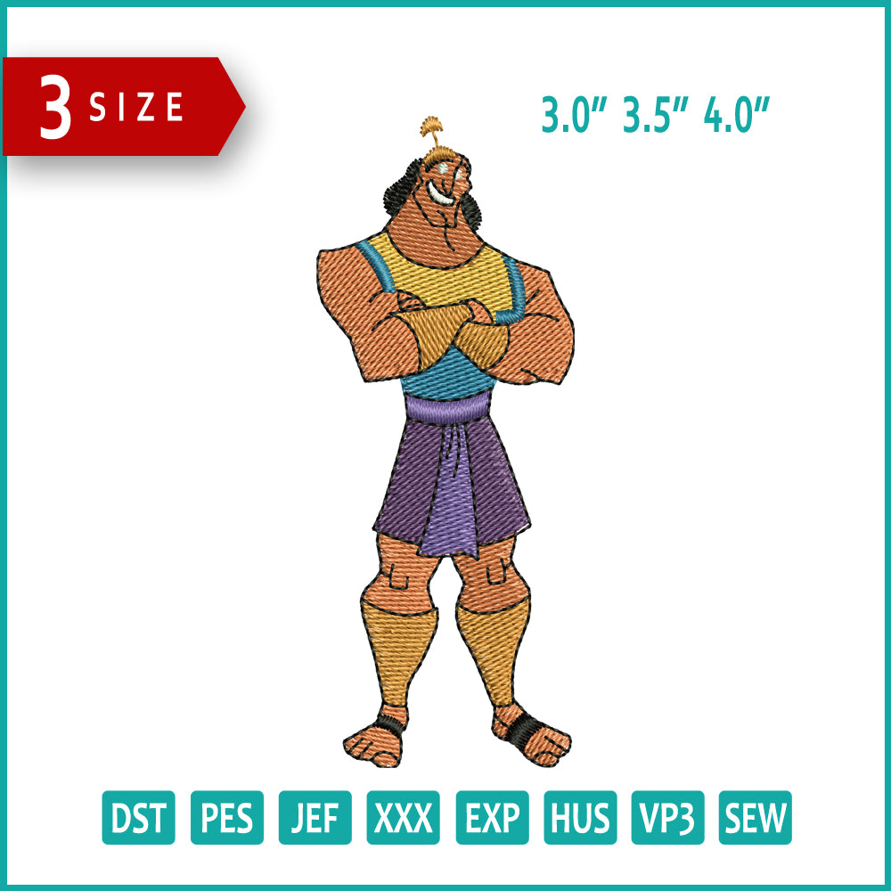 Kronk Embroidery Design Files - 3 Sizes