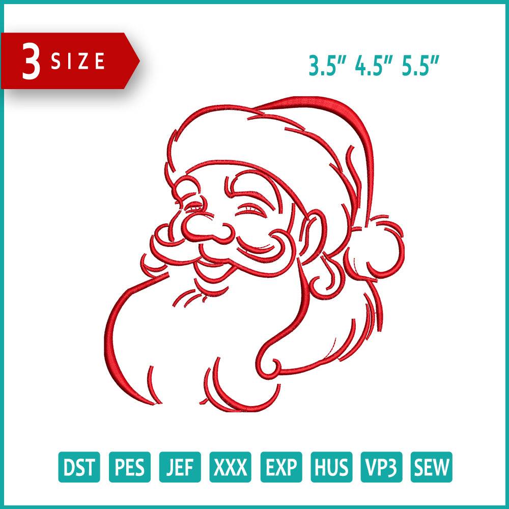 Christmas Santa v5 Embroidery Design Files - 3 Size's