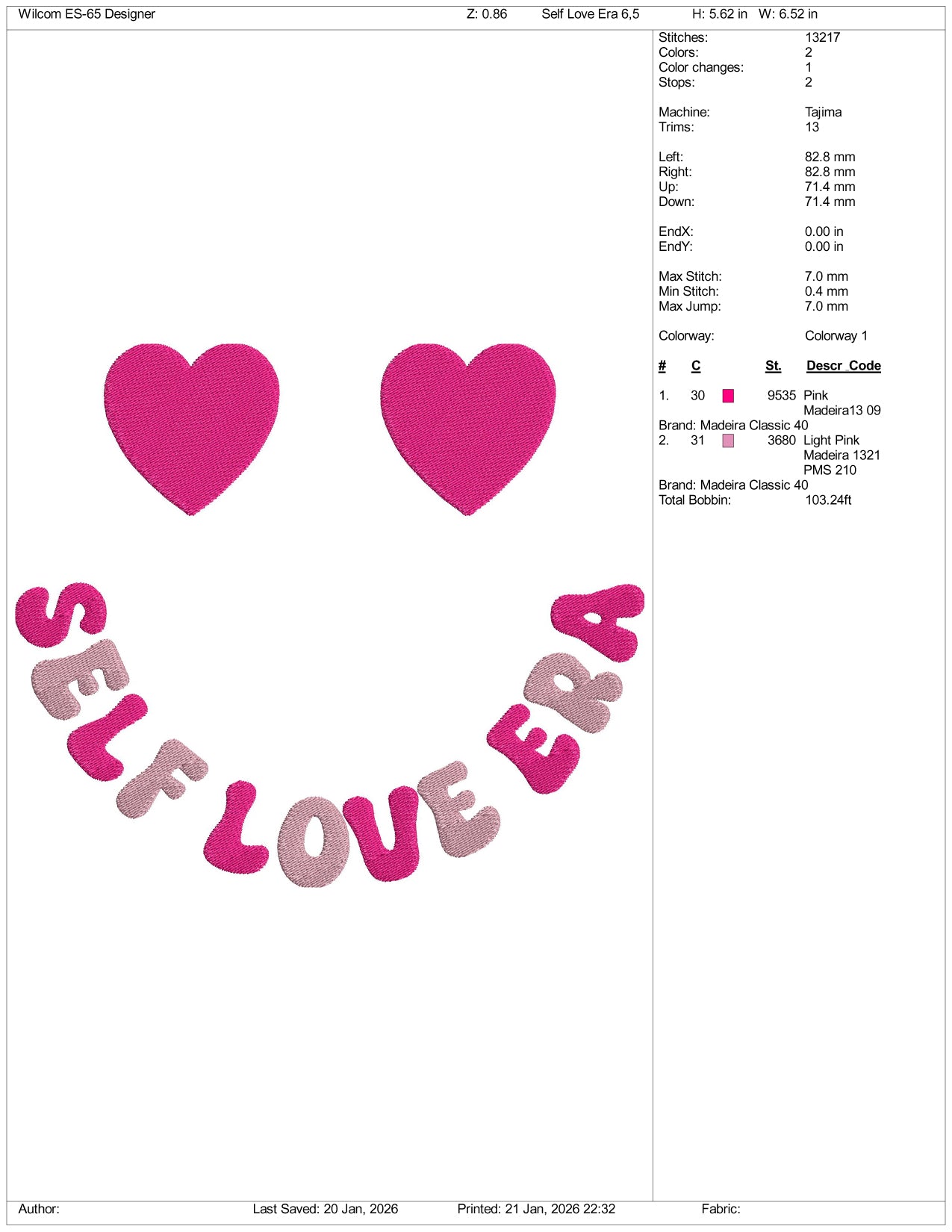 Self Love Era Embroidery Design Files - 4 Size's
