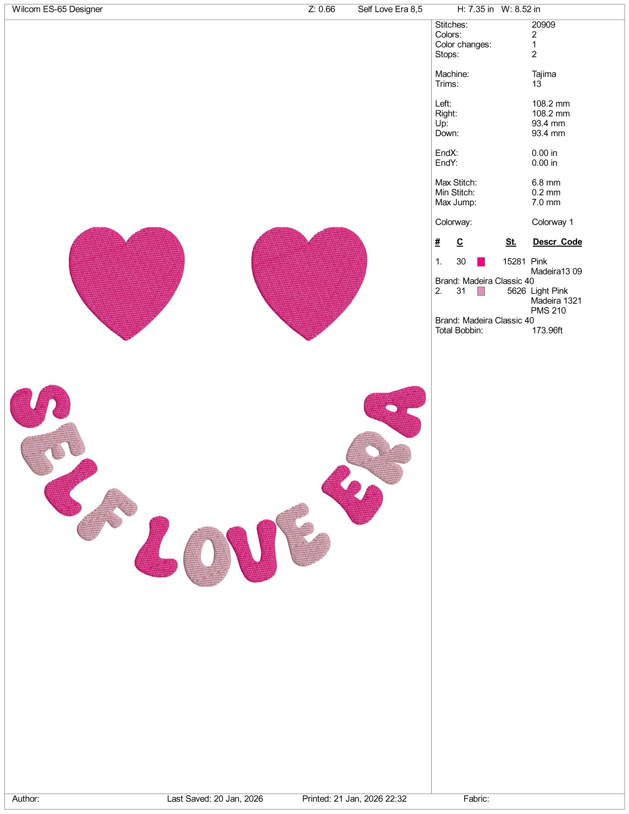 Self Love Era Embroidery Design Files - 4 Size's
