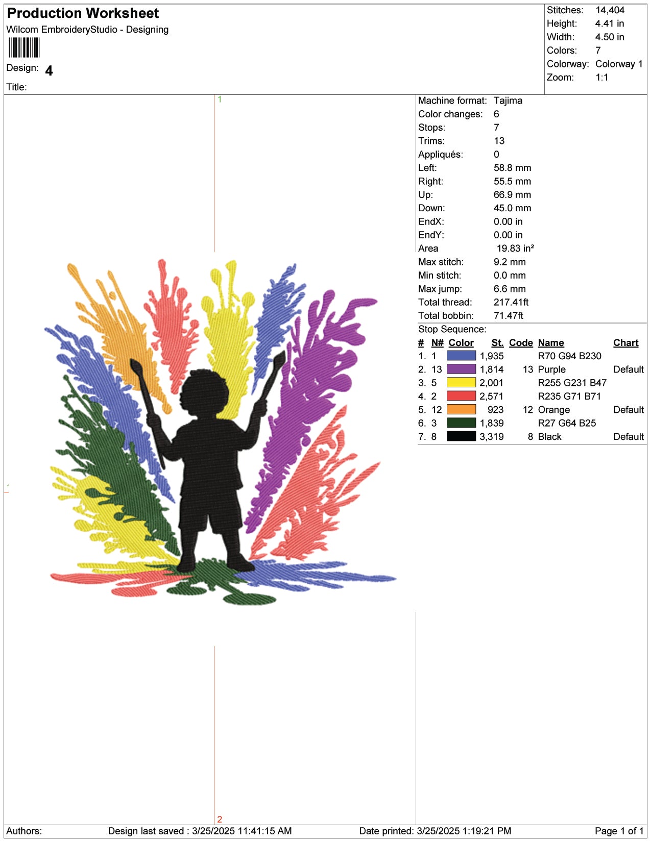 Splash of Innocence Embroidery Design Files - 9 Size's