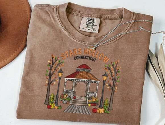 Hollow Connecticut Gazebo Embroidery Design Files - 5 Size's