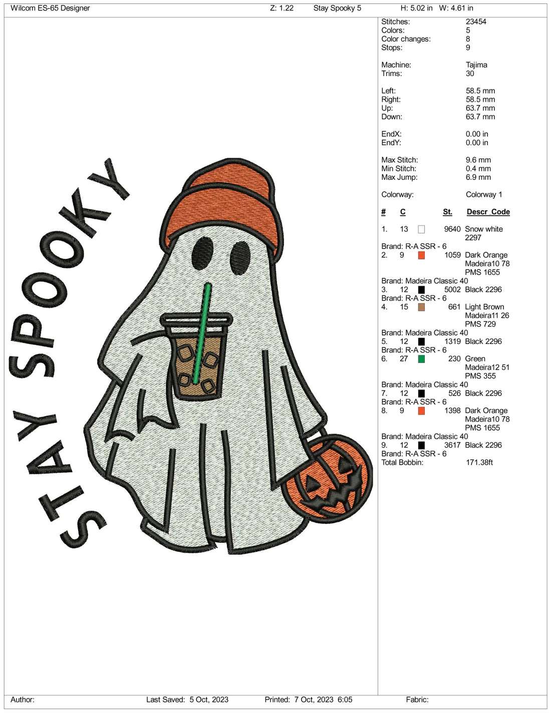 Halloween Embroidery Pack 9 Designs