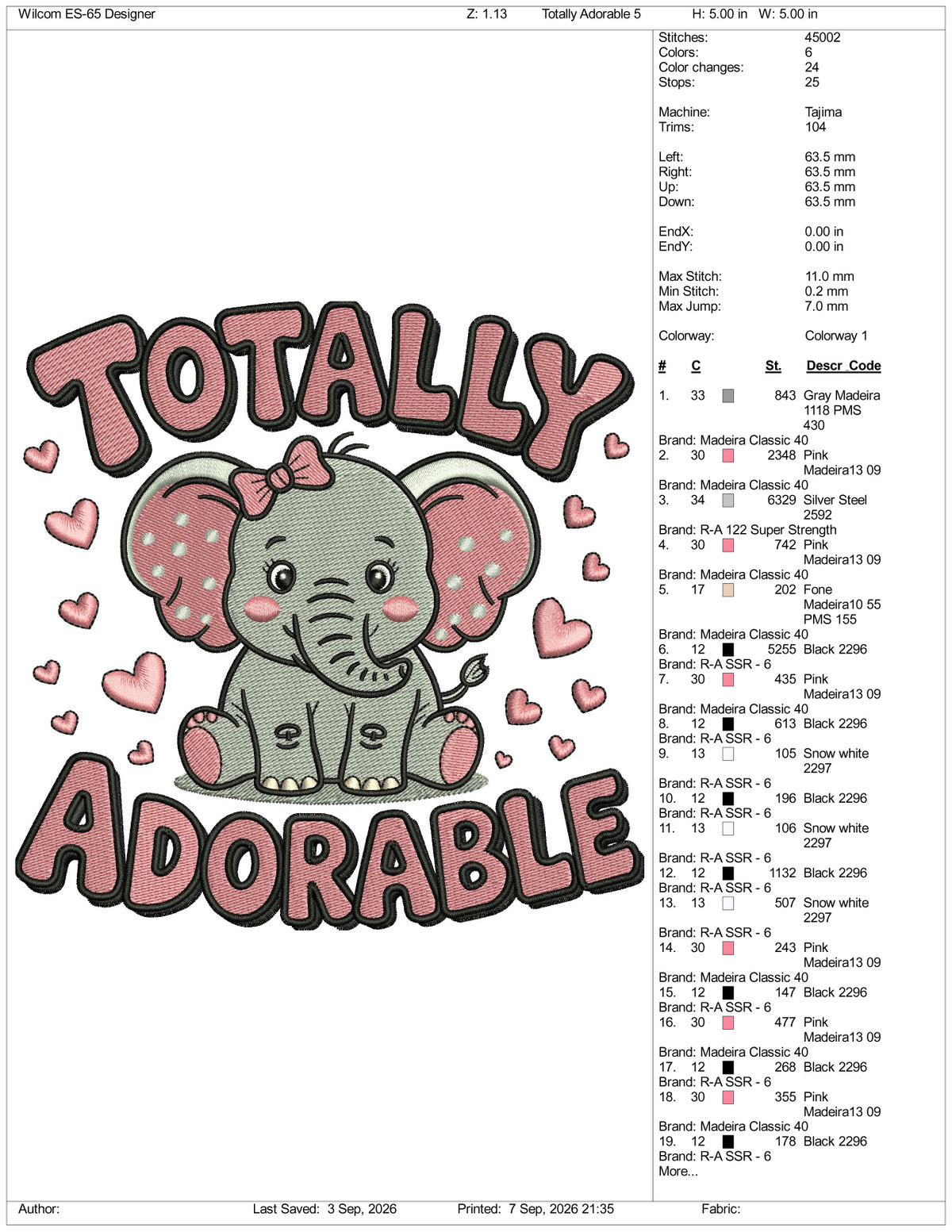 Totally Adorable Logo Embroidery Design Files - 3 Size's