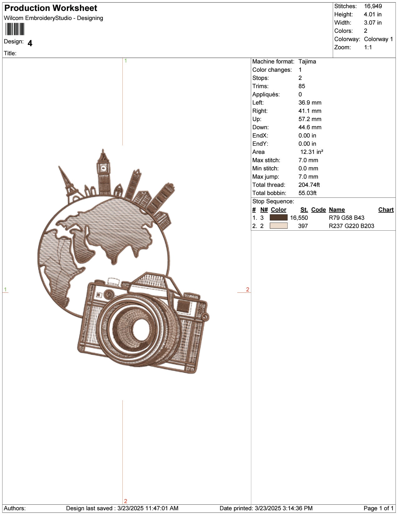 Travel Through the Camera Embroidery Design Files - 9 Size's