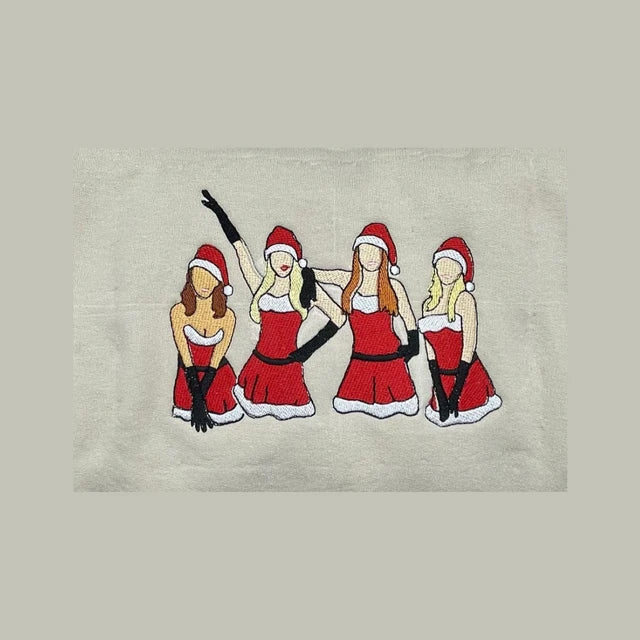 4 Christmas Girls Embroidery Design 