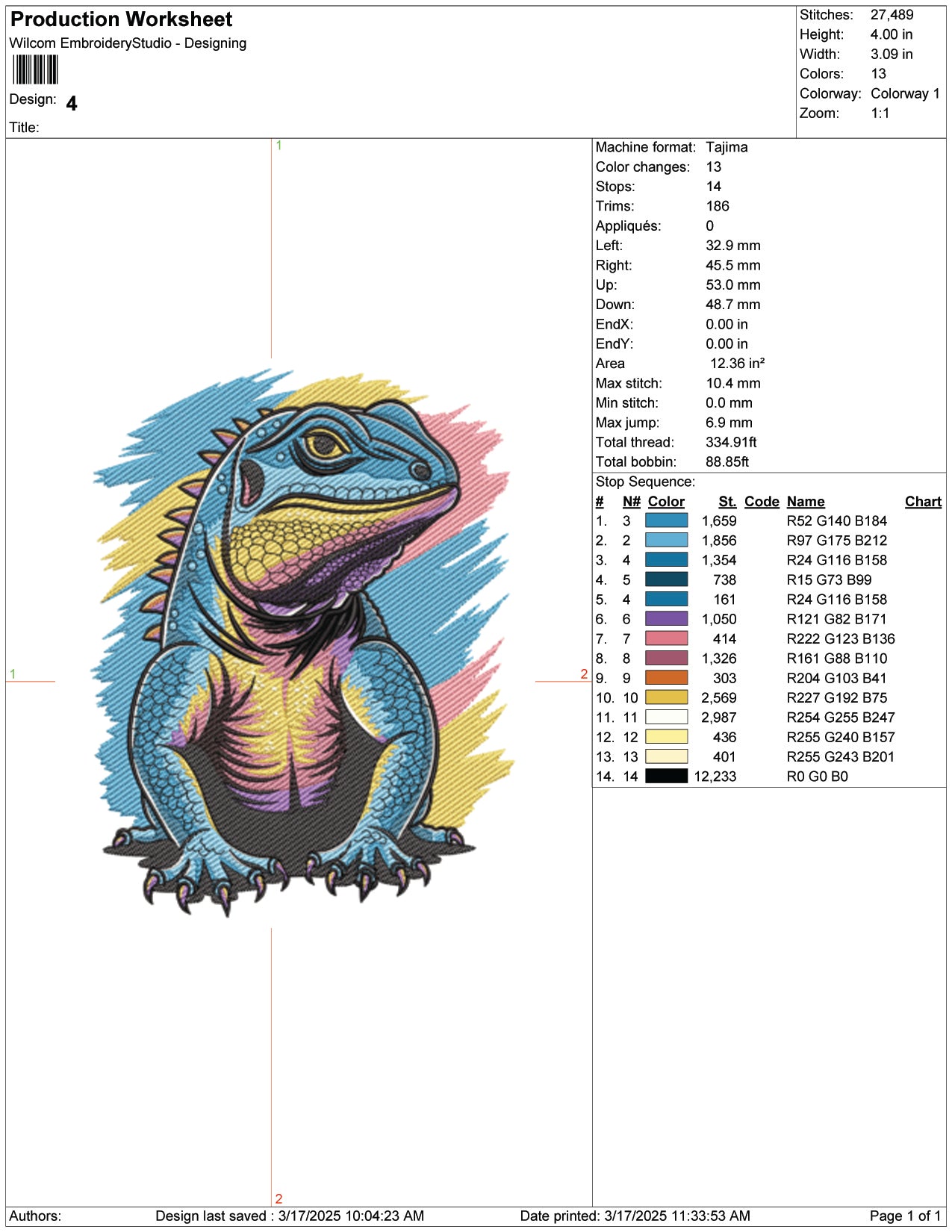 Vibrant Vibes Lizard Embroidery Design Files - 9 Size's
