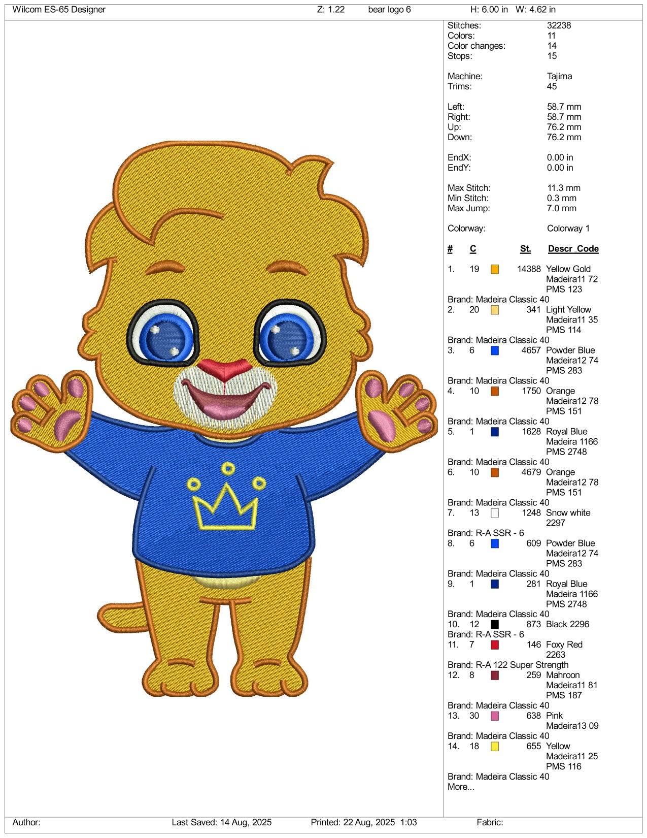 Lucas & Friends Embroidery Design Files - 3 Size's