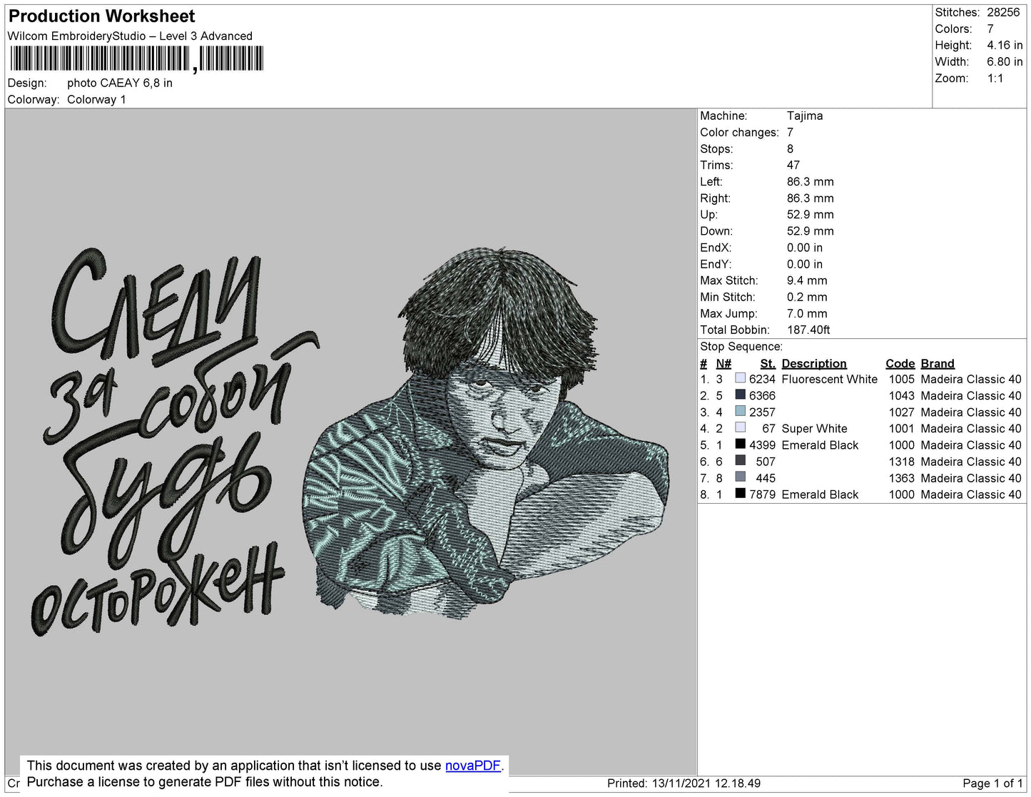 Watch Yourself Be Careful Embroidery Design Files - 4 Size's